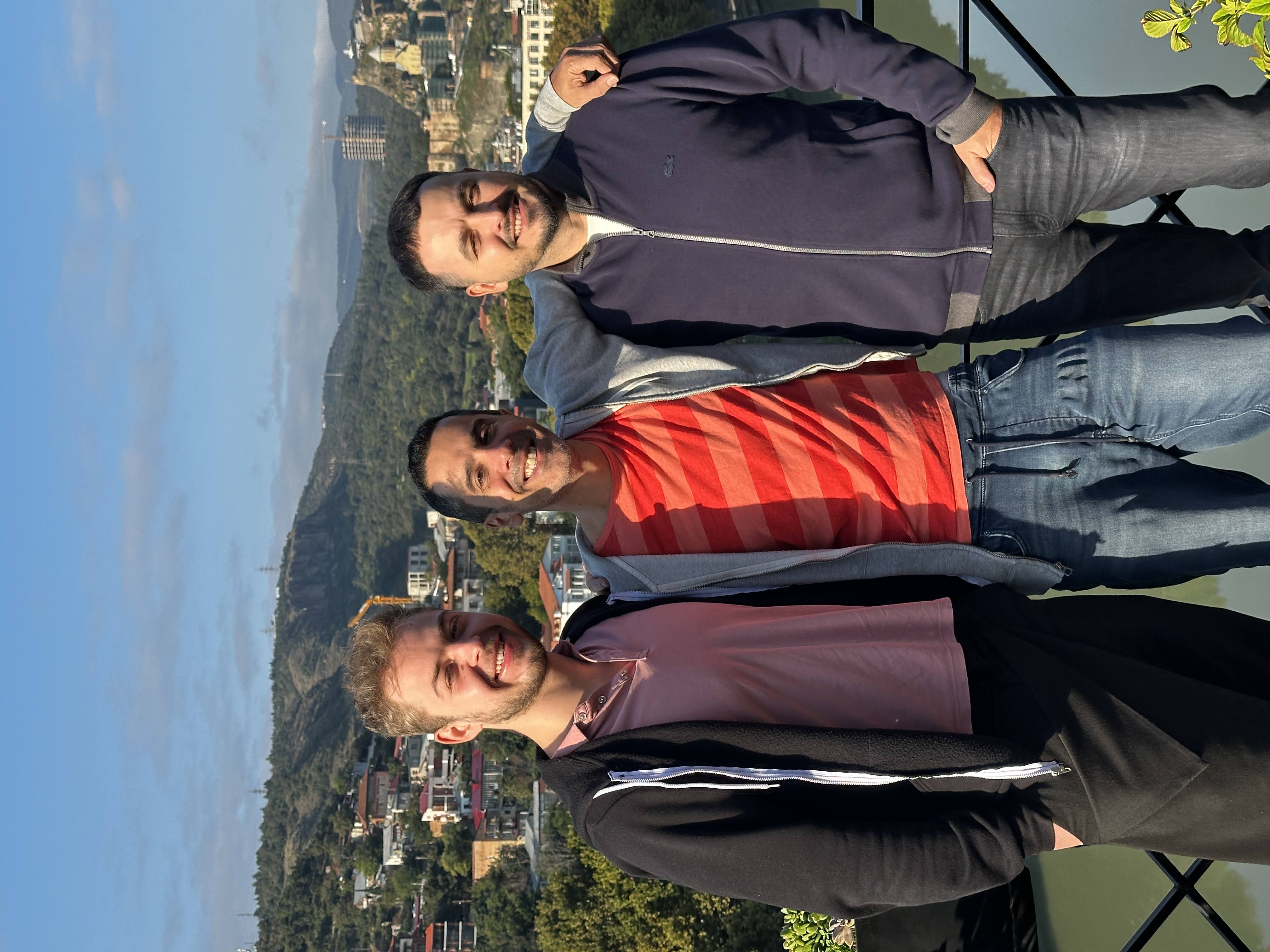 Oleg Kovalev with Aspect Health co-founders Gleb Babiy and Elad Katz